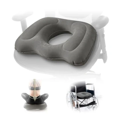 Imagen de cojín de asiento multifuncional, almohada inflable dona, hemorroides para coxis, dolor postquirúrgico, embarazo posparto, ciática, llagas por cama, ortopédico el hogar, oficina,