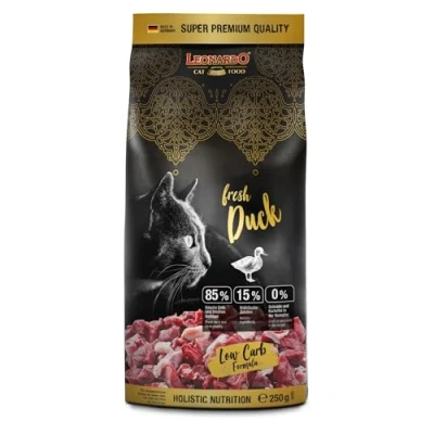 Imagen de Leonardo Fresh Duck [250g] Alimento para Gatos seco con un 85% de Carne Fresca Completo Adultos Todas Las Razas a Partir 1 año Edad