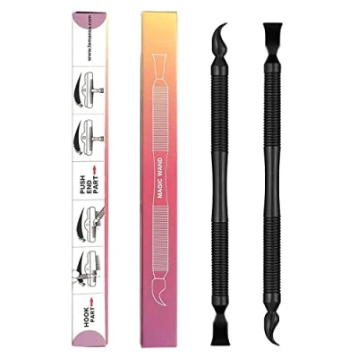 Imagen de Original Keratin Lomansa Extensión de Pestañas Mágicas Varita Estilo Auxiliar Mejora Palillo (2pcs Negro)