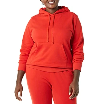 Imagen de Amazon Essentials Sudadera de Felpa Francesa con Capucha (Disponible en Tallas Grandes) Mujer, Rojo, XXL