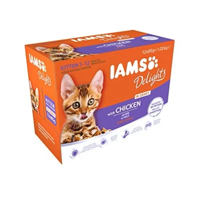 Imagen de IAMS Delights Alimento Húmedo con Pollo en Gelatina Para Gatitos, 12 x 85 g