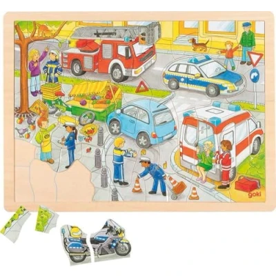 Imagen de GOKI policía Puzzles y Rompecabezas, Color (Multicolor) (57429)