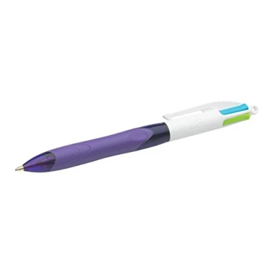 Imagen de BIC 4 Colours Grip Fashion Vi Bolígrafo, cuatro colores con grip, pastel, 1.0 mm (caja de 12 unidades)