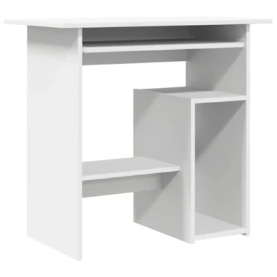 Imagen de vidaXL Escritorio de Ordenador Despacho Ejecutivo Oficina Estudio Robusto Estable Simple Madera Contrachapada Blanco 80x45x74 cm
