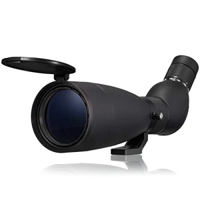 Imagen de Bresser Spektiv Travel 20 60x80 Telescopio con trípode de Mesa, Ligero y Compacto para Viajes Aumento Zoom Continuo, Incluye Bolsa Correa Tapas Protectoras, Color Negro