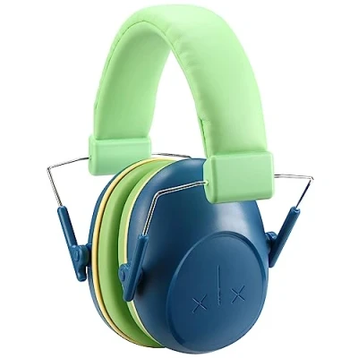 Imagen de Procase Auriculares de Protección Auditiva Infantil, Orejeras Cancelación Ruido NRR 24 dB para Niños Adolescentes juveniles Estudiar Disparar Viajes Azul Marino
