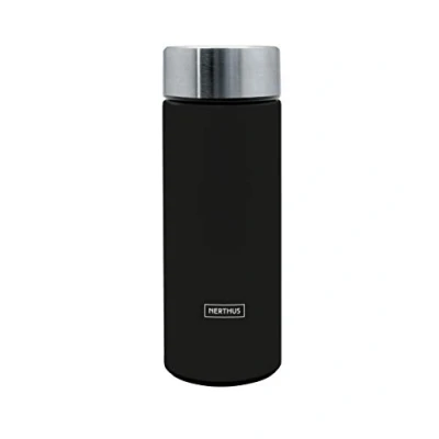 Imagen de NERTHUS FIH 797 Té 300 ml Color Negro, Acero Inoxidable, Doble Pared, Botella Infusor, Termo, 0.30 litros