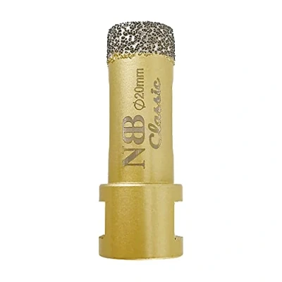 Imagen de NBB Broca de diamante con M14, tipo dorado clásico, corona para taladrar en seco y húmedo porcelana dura, cerámica, baldosas, granito, mármol, azulejo, Amoladora Angular (1, 20mm)