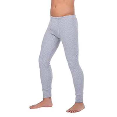 Imagen de BestSale247 Calzoncillos térmicos largos para hombre, ropa interior de esquí térmica, algodón gris L