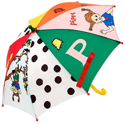 Imagen de PIPPI LONGSTOCKING paraguas para niños, con forma de cúpula, sombrillas coloridas, lluvia o sol, juguetes niñas y a partir 3 años