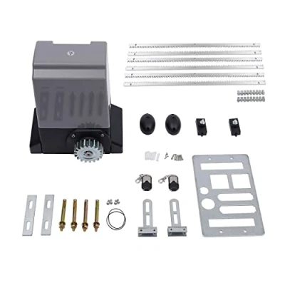 Imagen de 1600 KG Motor de apertura puerta corredera +6m cremallera Kit completo eléctrico 750W aluminio con sensor infrarrojo