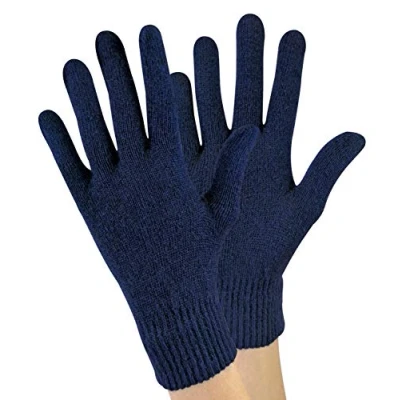 Imagen de Sock Snob 1 Pares Mujer Termicos Calientes Colores Finos Invierno Guantes Lana (One Size, Navy)