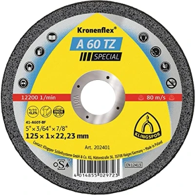 Imagen de KLINGSPOR 202401 A 60 TZ Special Disco de corte (125 x 1 22,23, G)
