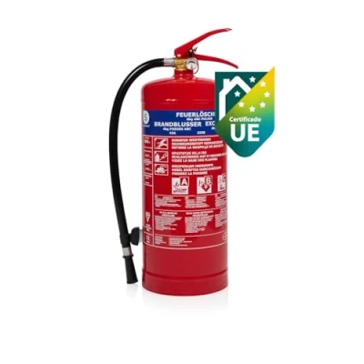 Imagen de Smartwares Extintor de Polvo 6 kg para Incendios ABC Adecuado vehículos Grandes y viviendas Soporte Montaje Incluido FEX 15162