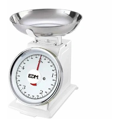 Imagen de EDM 07523 Bascula Mecanica Cocina, MAX 5 kg, Plastic, No Aplica
