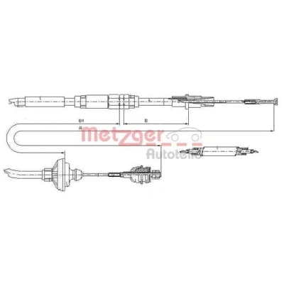 Imagen de METZGER 10.3149 Cable de Embrague con reajuste manual COFLE VOLKSWAGEN: TRANSPORTER 4, 4 Bus