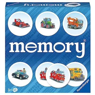 Imagen de Ravensburger Memory® Versión Vehículos, 64 Tarjetas, Juegos de Mesa, 3+ Años