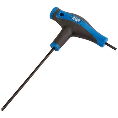 Imagen de Draper THEX/SG/B Expert Mango suave &quot;T Hexagonal y extremo de bola clave, Azul, 2,5 mm