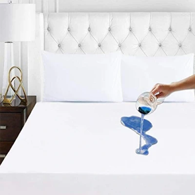 Imagen de Richair Mattress Protector c, algodón, Blanco, 100 x 200 cm