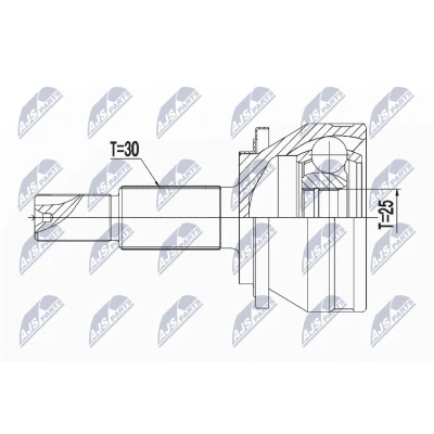 Imagen de NTY NPZ TY 014 Junta Homocinética Caja de cambios manual lado rueda, Eje delantero, derecha TOYOTA: Verso