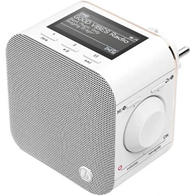 Imagen de Hama DR40BT PlugIn Portátil Analógico y digital Blanco Radio (Portátil, digital, DAB,DAB+,FM, LCD, USB Type A, Bluetooth/AUX in 3.5 mm,adecuado para el enchufe,Blanco)