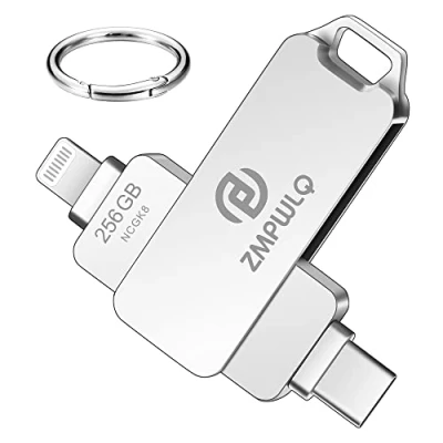 Imagen de Apple MFi 256GB Pendrive para iPhone Memoria USB Externa C Lightning Flash Drive Photostick iPad Photo Stick iOS/Android/Mac