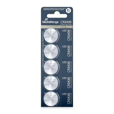 Imagen de MediaRange MRBAT137 batería no recargable Pilas (Litio, Button/coin, 3 V, 2,4 cm, mm) 5 Unidades