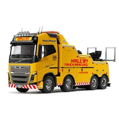 Imagen de Tamiya 56362 1:14 Volvo FH16 Tow Truck 8x4 Kit de Montaje, RC, Control Remoto, camión, Juguete construcción, modelismo, jugueteo, Color Yellow (56362)