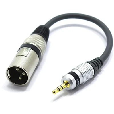 Imagen de VITALCO XLR Macho a Mini Jack 3,5 TRS Adaptador Audio de Micrófono Cable 3 Pines 3.5mm