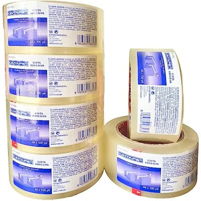 Imagen de Zcenter 6 rotoli di nastro da imballaggio, 48 mm x 100 m, adesivo trasparente per scatole e confezioni, colore