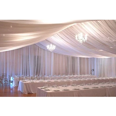 Imagen de Megachest 1 Cortinas, Tela de Gasa, 84 Pulgadas Ancho, Color Blanco Puro, W 83.9&quot; x L 787.4&quot; (2 Panels), 42
