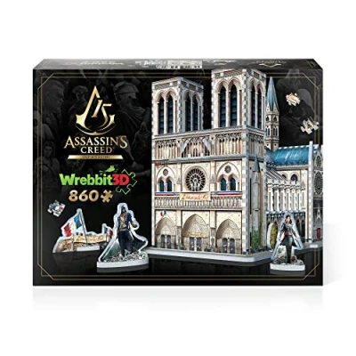 Imagen de WREBBIT Wrebbit3D Assassin&#039;S Creed Unity Rompecabezas 3D de Notre Dame 860 Piezas, Incluye referencias del Videojuego Ubisoft