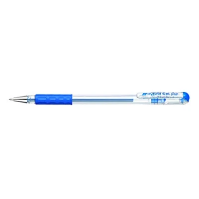 Imagen de Pentel Bolígrafo de gel con agarre y punta redonda 0,6 mm, línea negra 0,3 color azul 12 unidades