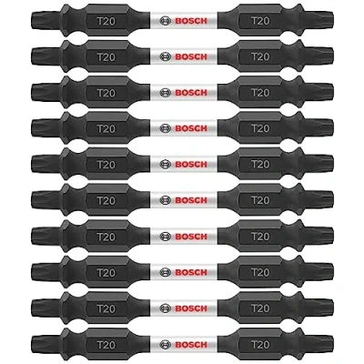 Imagen de BOSCH ITDET2025B Juego de 10 puntas destornillador Torx #20 2 1/2 pulgadas, resistentes al impacto