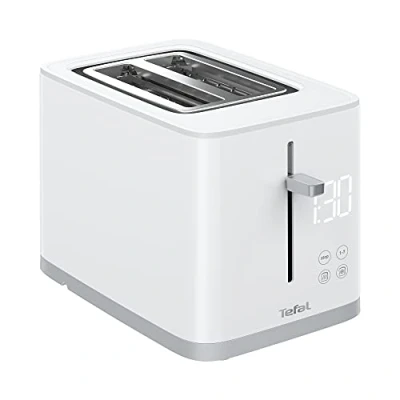 Imagen de Tefal TT6931 Sense Tostadora 7 niveles de bronceado pantalla digital cuenta atrás calentamiento/descongelación cajón migas botón parada blanco