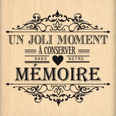 Imagen de Florilèges Design Tampon Scrapbooking Moment à Conserver, marrón, 7 x 2,5 cm