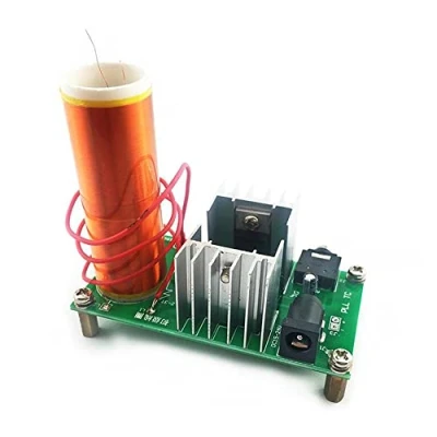 Imagen de Fasizi DC 15 24V 15W Mini Music Tesla Coil Plasma Speaker DIY Kits Altavoz de transmisión inalámbrica