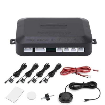 Imagen de Sensor Aparcamiento Coche,Sensor de Estacionamiento,Alarma Coche,Aparcamiento Marcha atrás del Kit para Coche Sistema Sonda Indicador Sonido Advertencia 12V
