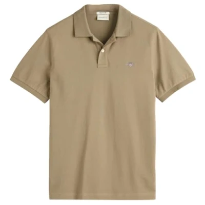 Imagen de GANT Polo Reg Shield SS Pique, Arcilla Dried, M para Hombre