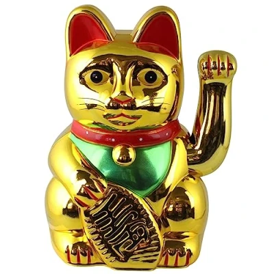 Imagen de Freak Scene Agitando Gato Chino Maneki Neko 20 cm Oro