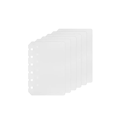 Imagen de Paquete de 6 Carpetas Plástico A7 Agujeros para Organizador Personal (Divisor, A7)