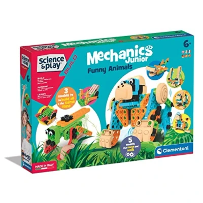 Imagen de Clementoni 97860 Science &amp; Play Build Mechanics Junior Compendium Juego de construcciones mecánica a Partir 8 años, construcción Stem científico Fabricado en Italia