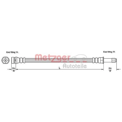 Imagen de METZGER 4110231 Latiguillos de Freno 396 FORD: Focus 2, C Max, Max