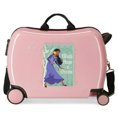 Imagen de Disney Wishes Come True Maleta Infantil Rosa 50x38x20 cms Rígida ABS Cierre de combinación Lateral 34L 1,8 kgs 2 Ruedas Equipaje Mano