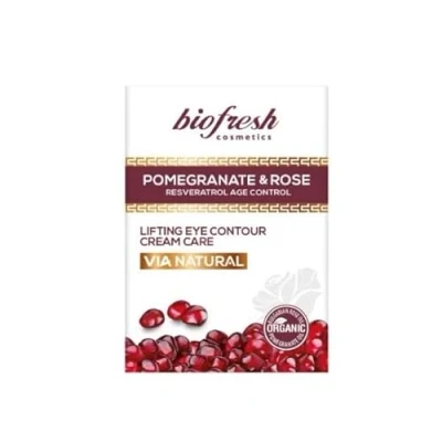 Imagen de Biofresh cosmetics Via Natural crema para el cuidado del contorno de los ojos con granada y aceite rosa,resveratrol,contorno ojos,control edad,eye cream 25ml