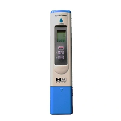 Imagen de HM Digital COM 80 Electrical Conductivity (EC) and Total Dissolved Solids Hydro Tester, 0 5000 ppm TDS Range, 1 Resolution, 2% Readout Accuracy