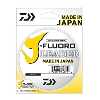 Imagen de Daiwa J Fluoro Líder Línea de Pesca, Unisex, Transparente, 15 lb/100 yds