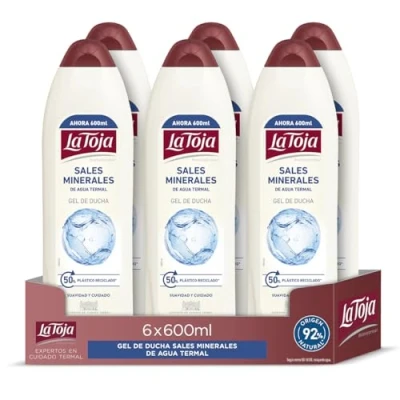 Imagen de La Toja Gel de Ducha Hidrotermal, pack 6 600 ml (3600 ml), Relaja, Renueva y Revitaliza Tu Piel, Piel Suave Cuidada 4050 g