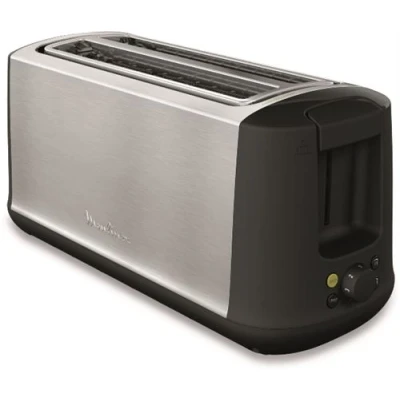Imagen de Tostadora Moulinex LS342D10, 1700 W, 2 ranuras, 7 niveles tostado, Función descongelar y recalentar, ECO, Bandeja recogemigas, Acero Inox.