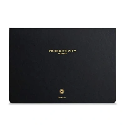 Imagen de Intelligent Change A4 Undated Productivity Daily Deskpad (3 Months) Tear Out To Do List Sheets with Habit and Mood Tracker Schedule Planner for Time Management Mindfulness Black Notepad